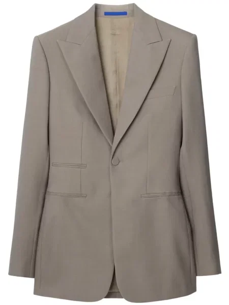 Sacou Burberry de lână cu un singur rând de nasturi