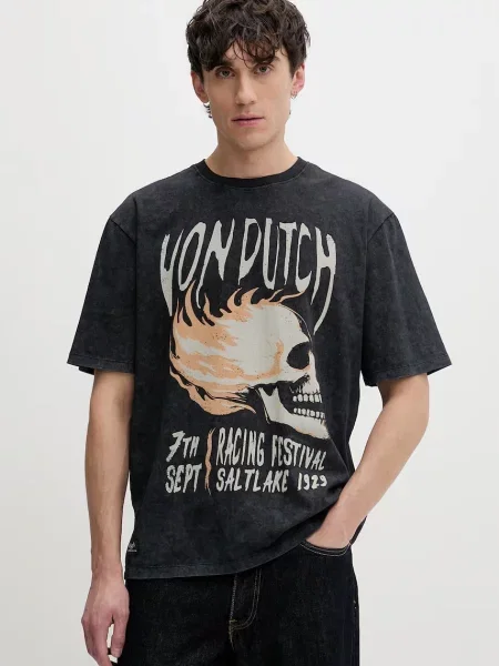 Von Dutch tričko vlněné šedé