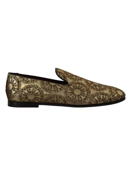 Półbuty Dolce And Gabbana skórzane żółte