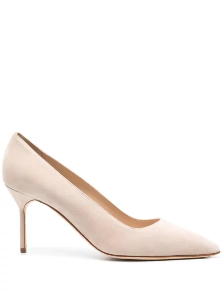 Pantofi cu toc Manolo Blahnik din piele de căprioară
