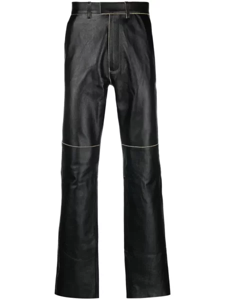 Pantaloni Martine Rose din piele negru