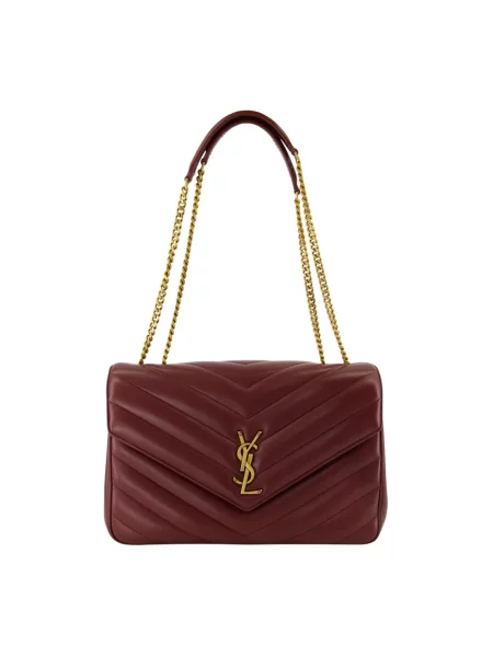 Torebka Saint Laurent skórzana czerwona
