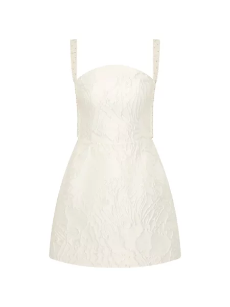 Rochie mini Rebecca Vallance cu mărgele alb