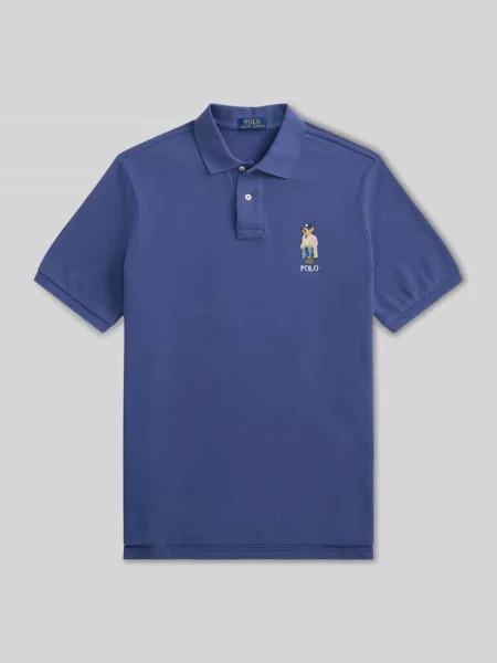 Koszulka polo o kroju regular fit z czystej bawełny Polo Ralph Lauren granatowa