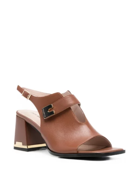 Sandale Linda Baumann cu cataramă slingback maro
