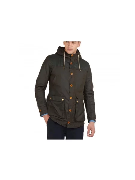 Woskowana parka Barbour zielona