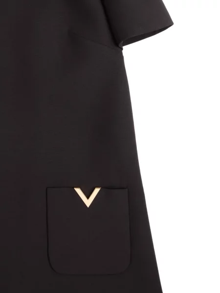 Scurt rochie mini Valentino Garavani din crep negru