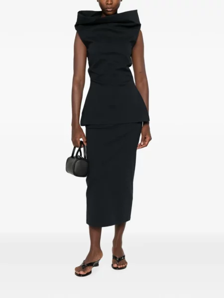 Top Issey Miyake asimetric albastru