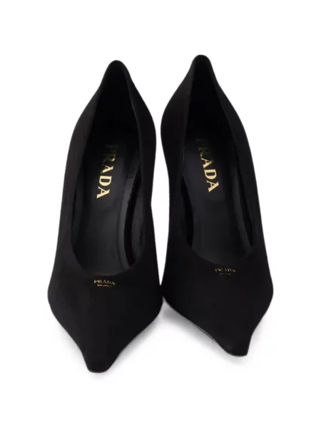 Pantofi cu toc Prada din piele de căprioară negru