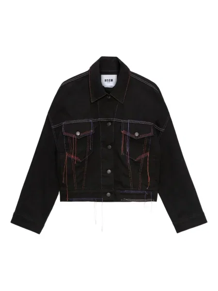 Kurtka jeansowa Msgm czarna