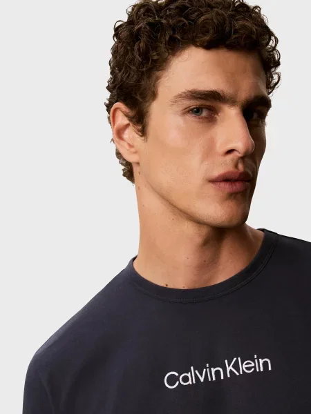 Пижама Calvin Klein с круглым вырезом синяя