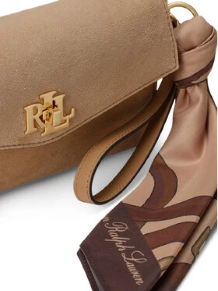 Lauren Ralph Lauren Torba preko ramena devine dlake camel bež