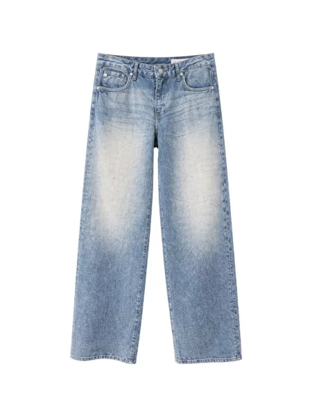 Blugi Ag Jeans cu picior lat albastru