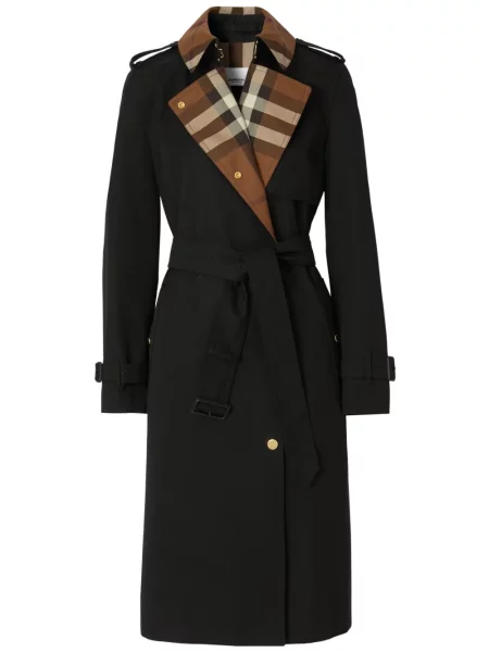 Trenci Burberry în carouri negru