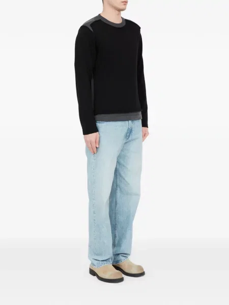 Pulover Mm6 Maison Margiela cu decolteu în U negru