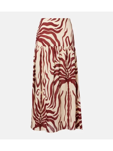 Fusta maxi Johanna Ortiz de in cu imagine bej