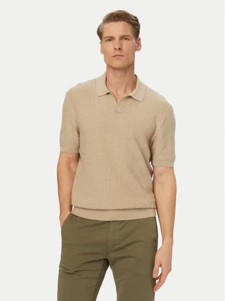 BOSS Tricou polo H-Natalo bej