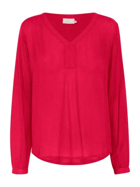Kaffe Bluză KA Amber rodie roșu