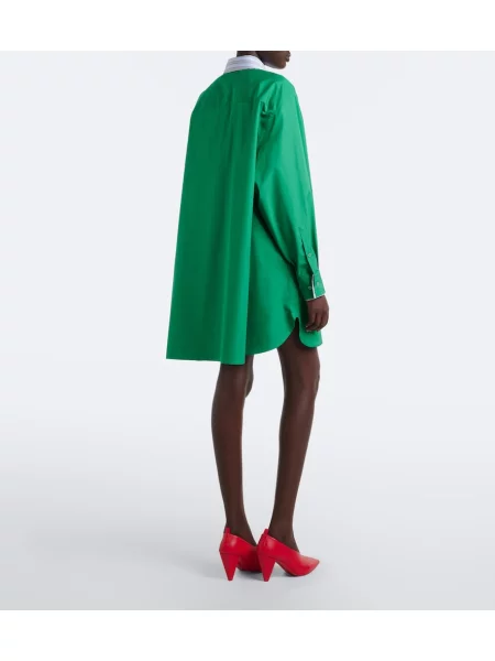 Rochie tip cămașă Loewe din poplin verde