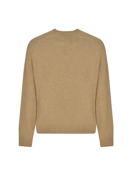Dzianinowy sweter Maison Margiela brązowy