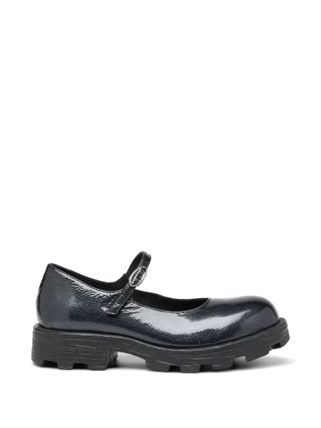 Balerini Diesel din piele de lac negru
