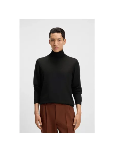 Sweter Boss wełniany czarny