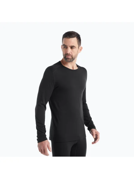 Pánske termo tričko Icebreaker Oasis black čierna