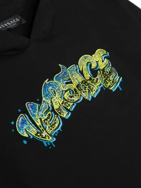 Bluza z kapturem dziecięca Versace czarna