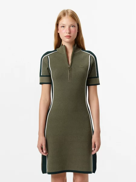 Платье мини Lacoste зеленое