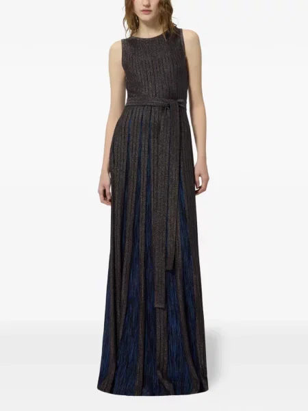 Cu centură rochie maxi Missoni maro