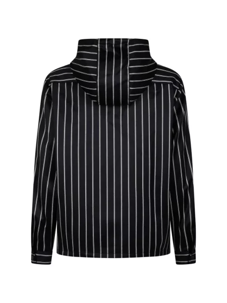 Geacă cămașă Moncler cu glugă albastru