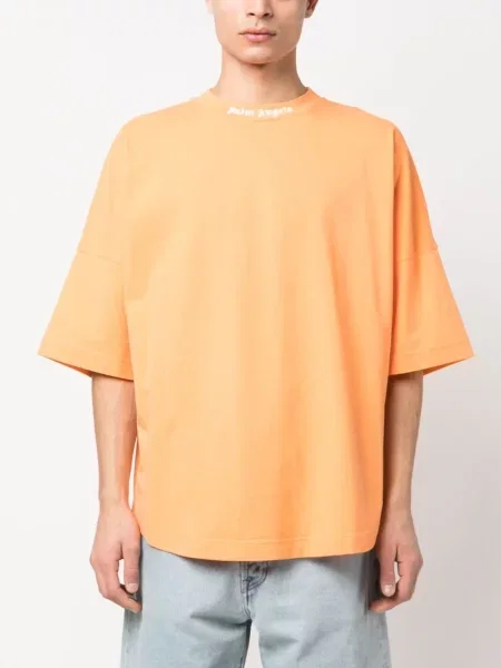 Raštuotas marškinėliai Palm Angels oranžinė