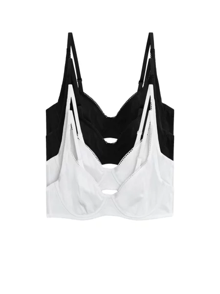 The Set Sutien negru alb