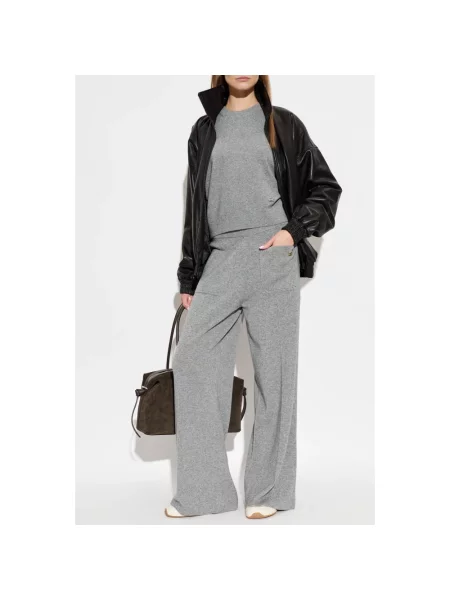 Sweter Victoria Beckham wełniany szary