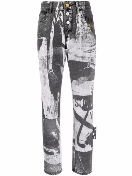 Pantaloni Off-white alb