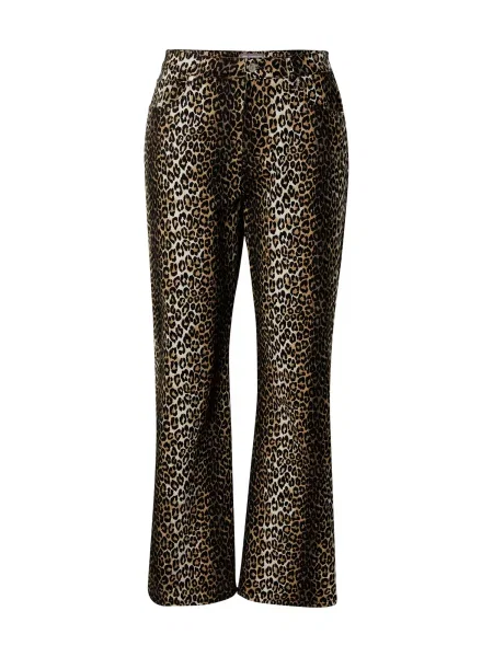 ONLY Carmakoma Pantaloni CARMadison maro cămilă / negru / murdar alb
