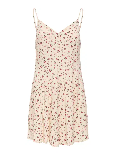 ONLY Rochie de vară ONLRilla crem / verde jad roșu