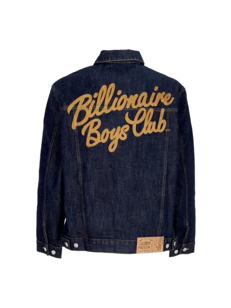 Billionaire Boys Club kurtka jeansowa Script Logo Denim Jacket granatowy przejściowa oversize niebieska