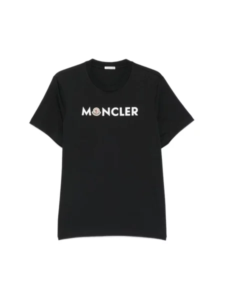 Koszulka Moncler z nadrukiem niebieska
