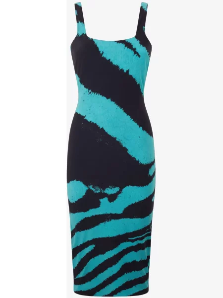 Rochie Roberto Cavalli cu dungi de costum negru