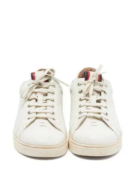 Fűzős bőr sneaker Gianvito Rossi fehér