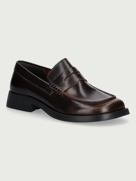Camper loafers slip-on pentru femei din piele Donna maro