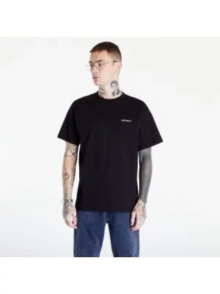 Tričko Carhartt Wip s výšivkou s krátkými rukávy bílé