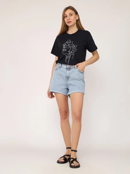 Футболка YUKI бавовна/поліестер синій