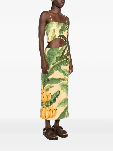 Rochie midi Farm Rio galben