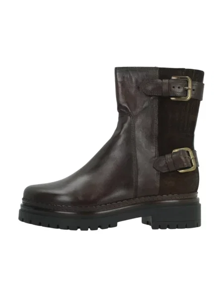 Buty do kostki Mjus skórzane brązowe