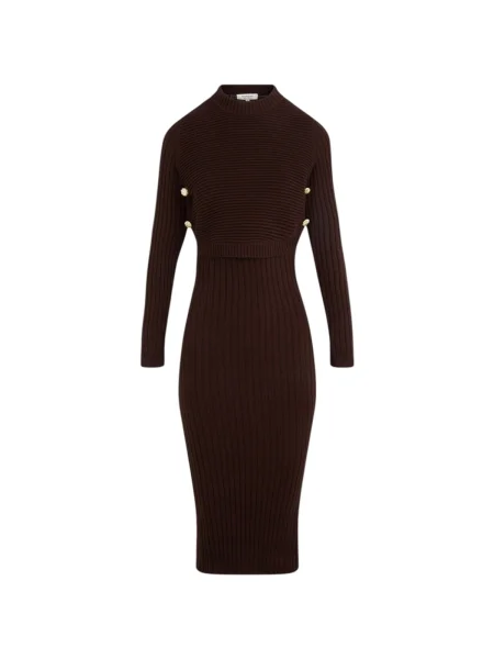 Morgan rochie și pulover mini mulată RMOMO maro