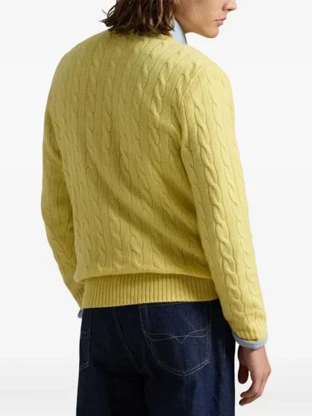 Μικρός κασκέτο Polo Ralph Lauren με χαμηλή μέση υφαίνω διαγωνίως πράσινο
