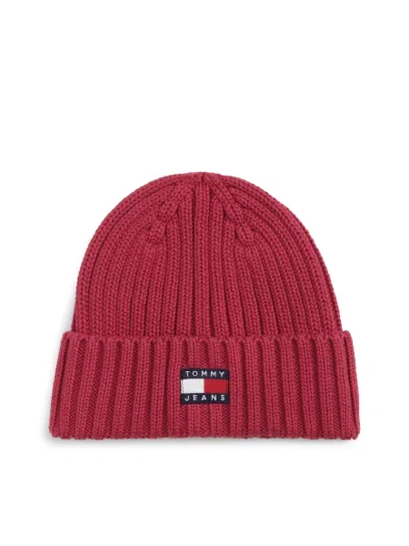Căciulă Tommy Hilfiger Heritage Roz închis alb