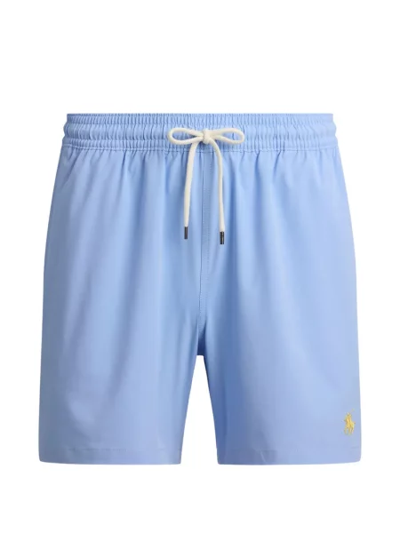 Lanene kupaće gaće Polo Ralph Lauren s vezom s vezicama ružičasta